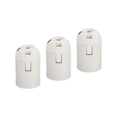 3Pcs E26/E27 Bulb Socket 57x37mm Screw-in Retro LED Lights Lamp Holder White