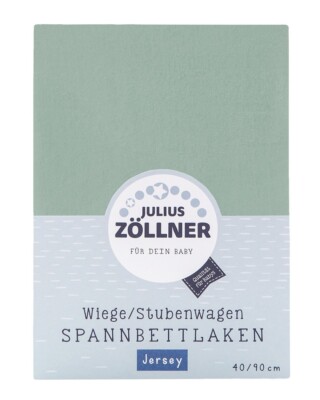 JULIUS ZÖLLNER Spannbettlaken Jersey 40x90 Salbei