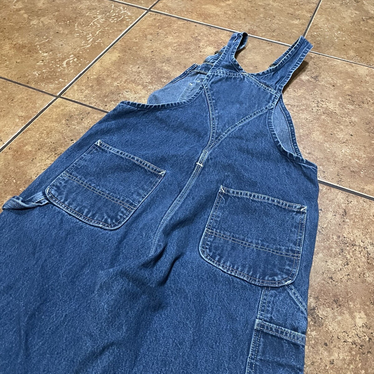 VTG Carhartt Overalls Mens 32 x 30 Blue Jean Denim Bib R07