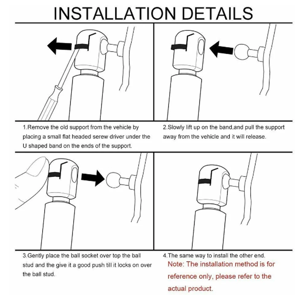 2 Liftgate Tailgate Boot Trunk Gas Struts for Alfa Romeo 147 Hatchback 2001-2010 - image 2 of 4