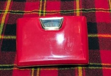Vintage 50s 60s MCM Bathroom Scale Red Vinyl Works