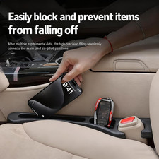 Car Seat Gap Filler Set of 2, Multifunctional Seat Side Gap Seam Filler Organ...