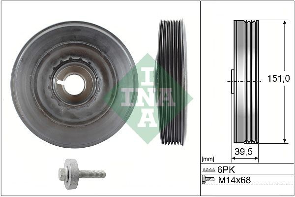 Neu - Schaeffler Ina 544009020 Riemenscheibe, Kurbelwelle FüR Dacia Infiniti-image