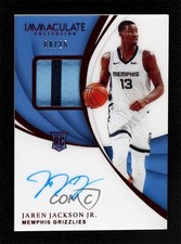 2018-19 Panini Immaculate Rookie Red 4/25 Jaren Jackson Jr #113 Patch Auto zp1
