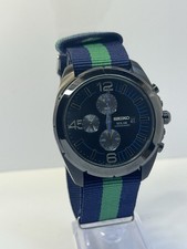 Seiko Solar Powered SSC203 Men's Watch Nato Band St Steel