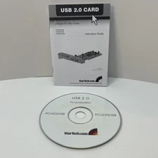 StarTech.com PCI USB 2.0 Card - Instruction Guide And Drivers On Cdrom