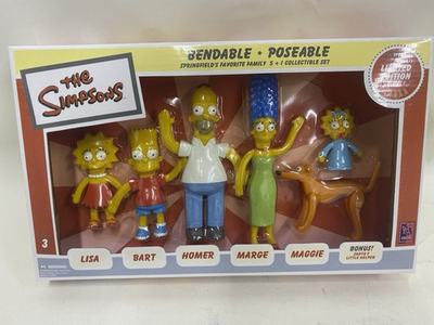 #ad #ad The Simpsons Bendable Toy Set NJ Croce Company 2002 Ltd Edition Series 1 New $19.98