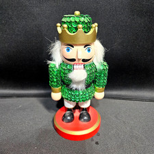 Nutcracker King Green and Green Sequins 6  Christmas