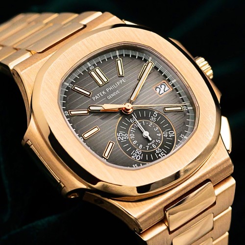 Patek Philippe Nautilus 40.5mm Black 18K Rose Gold MINT FULL SET 5980/1R-001