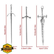 3pc Gothic Viking Sword Hair Pin Set Women's