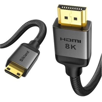 8K Mini-HDMI auf HDMI Kabel 1m, 8K@60Hz, 48Gbps, HDR, kompatibel mit Kamera, ...
