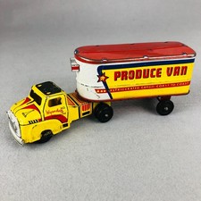Wyandotte Truck Trailer PRODUCE VAN Tin Pressed Steel Litho Vintage toy 1930-50s