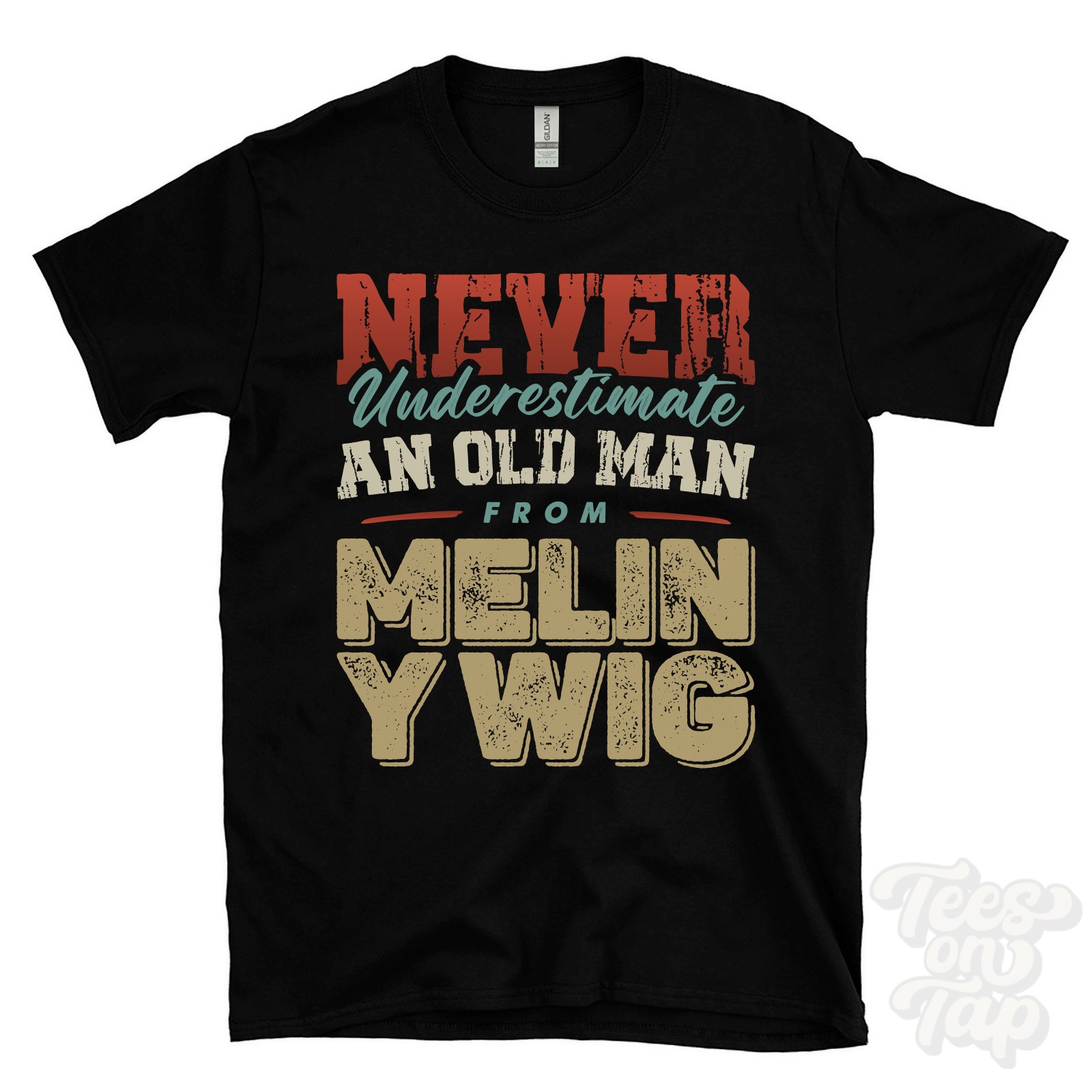 CAMISETA PELUCA NUNCA SUBESTIMES A UN VIEJO HOMBRE DE MELIN Y regalo navidad denbighshire