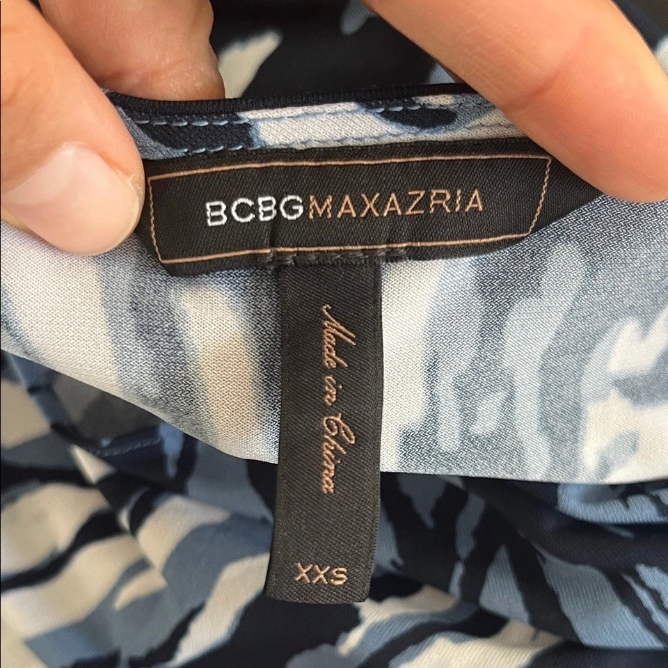 Vestido BCBGMaxAzria para mujer XXS azul y blanco Foto 2 de 4