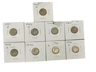 ROOSEVELT DIMES 9 EACH 1946, 1946, 1946s, 1946s, 1951s, 1952d,1960d,1964,1964d.