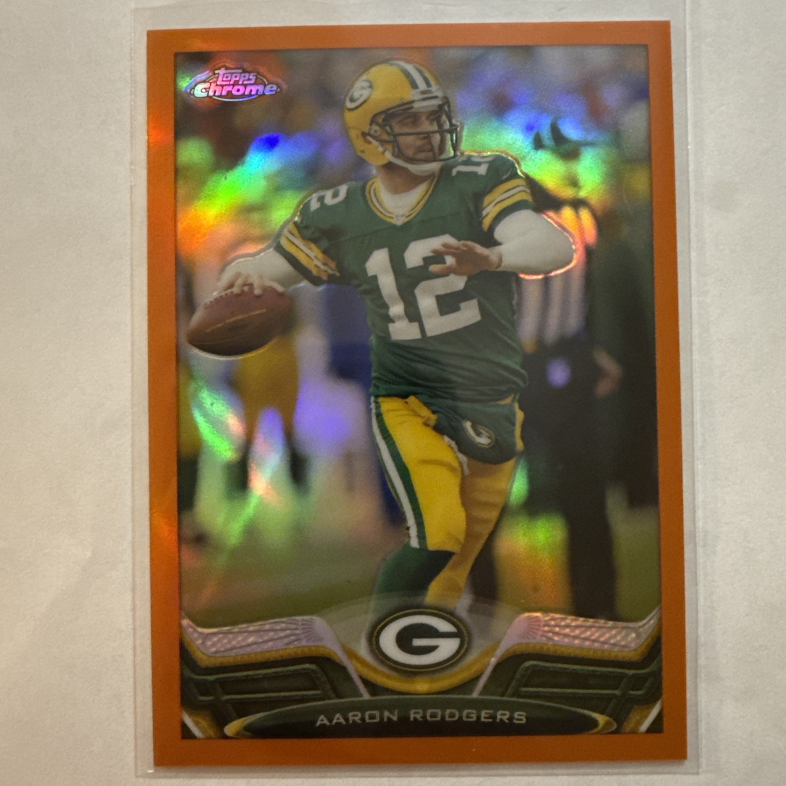 AARON RODGERS 2013 TOPPS CHROME Orange REFRACTOR #150