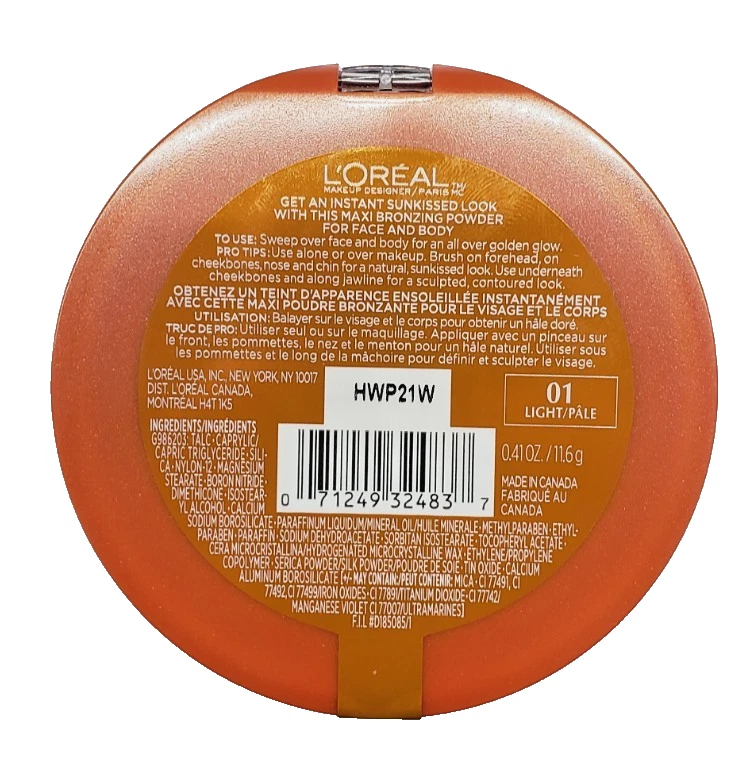 NEW L'Oréal Glam Bronze for Face & Body Bronzer-01 Light - Image 2 of 2