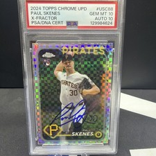 2024 Topps Chrome Update Paul Skenes Rookie RC Pittsburgh PSA 10 on card auto!!!