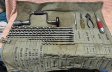 Vintage Bell System Linemans Tool Kit & North Bros 2101-10” Hand Brace Drill