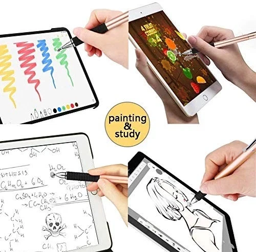 Lápiz óptico capacitivo Mixoo, punta de disco y fibra serie 2 en 1, alta sensibilidad Foto 3 de 4