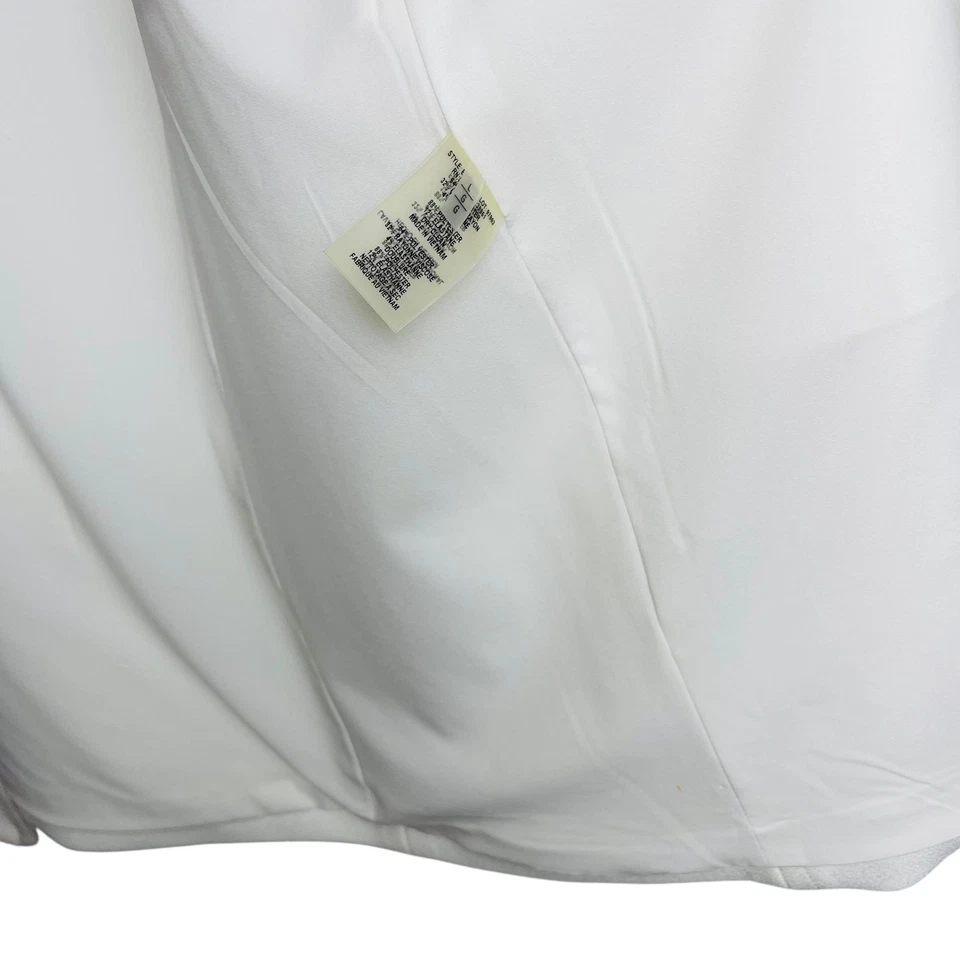 Elie Tahari Vest Womens Large White Sleeveless Open Front Long Blazer Jacket - Image 4 of 4