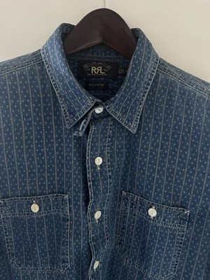 RRL Masterpiece Alaska Wabash Native Striped Not LVC Shirt M (Johnny Depp)