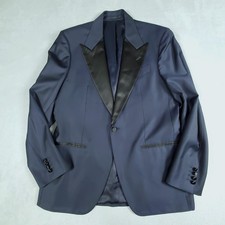 SPIER  MACKAY Mens Midnight Navy Wool Barathea Tuxedo Coat Only 42R