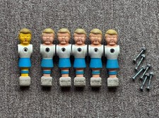 Vintage FoosBall Players 6 1970s Nice Patina Tournament Soccer.