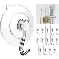 Suction Cup Hooks - Utility Hook Wall Hangers for All Purposes Stainless Stee...