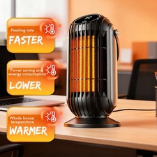 2000W Ceramic Heater Low Energy for Home with Remote Control, 8H Timer Warmer UK