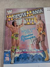 Hulk Hogan Signed WWE Wrestlemania 6 Poster Fanatics COA 12x16