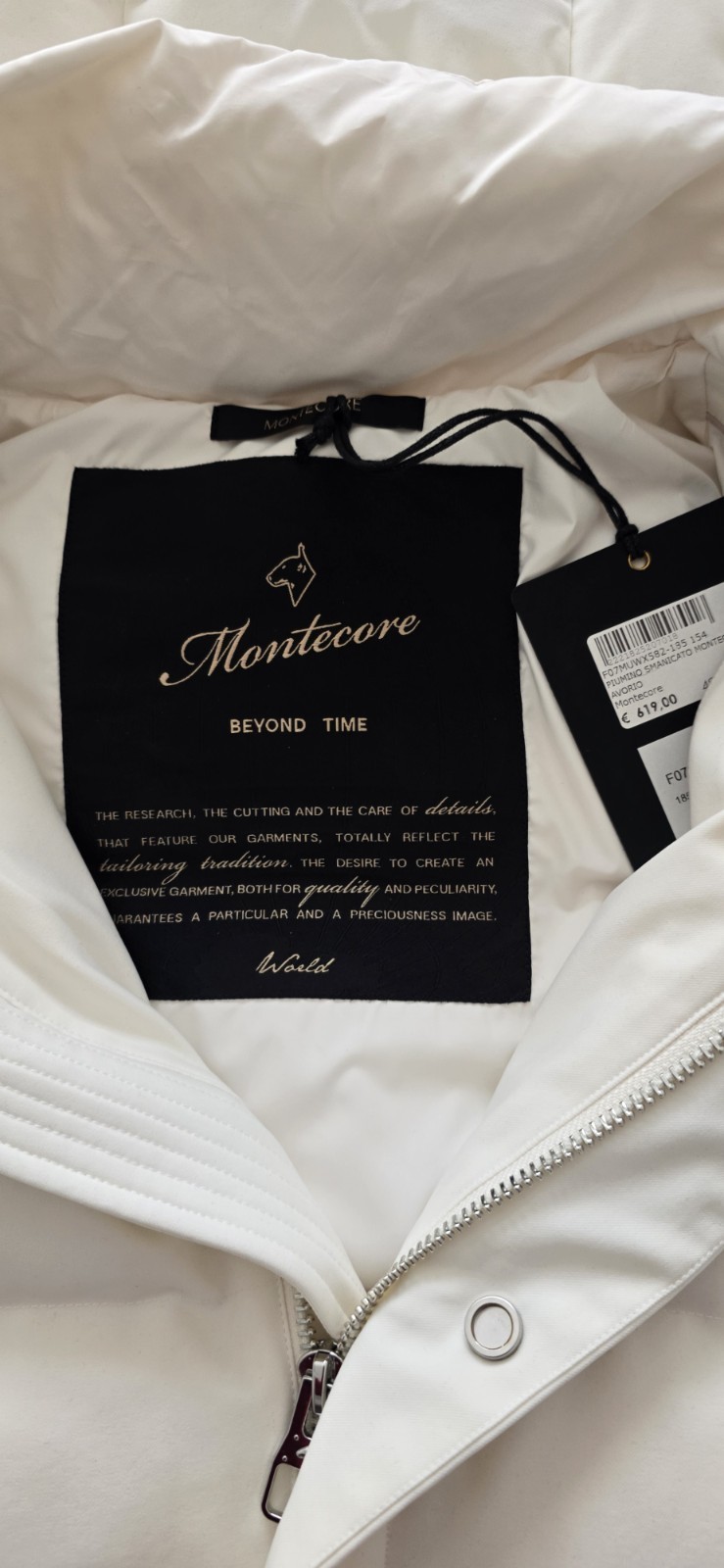 Montecore Down Gilet Vest Size 48 M - Cream - NEW - Moncler image 9