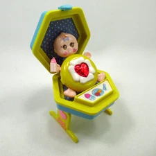 Vintage Galoob Sweet Secrets Locket Bye Baby High Chair Doll Toy 1984 1985