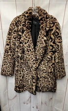 Love Tree Women's Size S Brown Animal Print Coat
