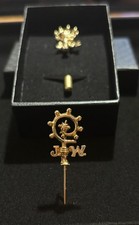 2x Augustiner Bräu Pin Stammgastnadel Bischofsstab Oktoberfest Stecknadel Box