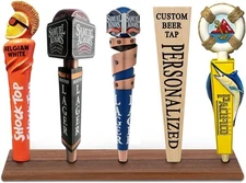 Beer Tap Handle Display, Display Wall Mount 3/8 inch, brown 