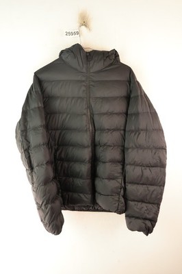 Uniqlo Herren schwarze ultraleichte gefütterte gefütterte gefütterte Jacke Größe S Outdoor