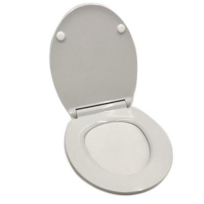 Poseidon WC Sitz Badaccessoires WC Deckel Flat mit Absenkautomatik Duroplast Wei