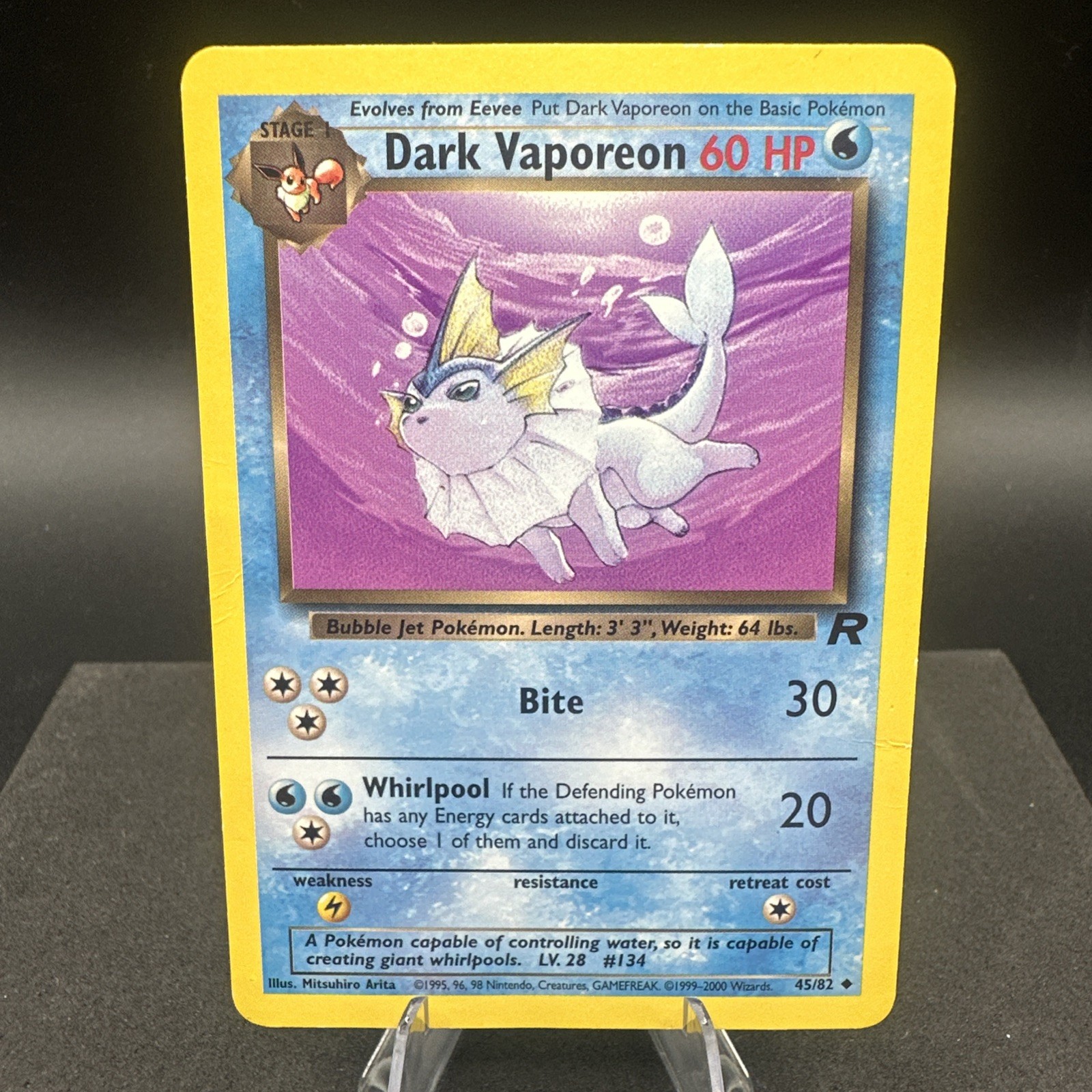 Dark Vaporeon 45/82 Team Rocket - Uncommon Pokemon Card - MP