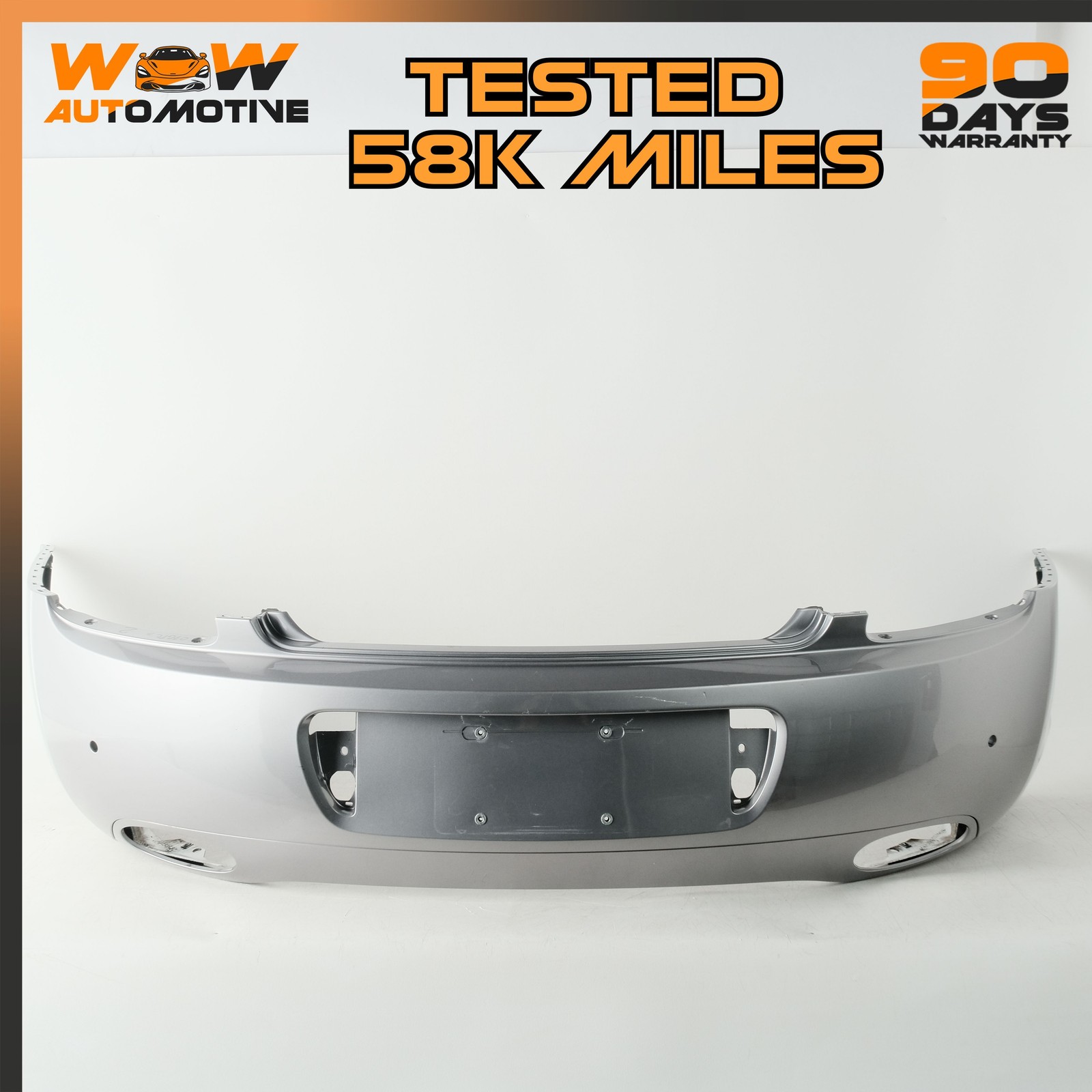 04-11 BENTLEY CONTINENTAL GTC REAR BUMPER COVER SILVER TEMPEST METALLIC 7P OEM