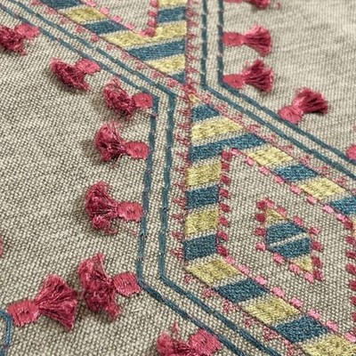 Pink Boho Swavelle GROUND BREAKER Tassel JEWEL Drapery Pillow Sewing Fabric BTY