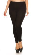 Buttery Smooth Basic Solid Extra Plus Size Leggings - 3X-5X - New Mix