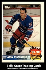 1990-91 Topps John Ogrodnick #18 New York Rangers Team Scoring Leaders