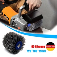 120x100x19mm Satinierwalze B&uuml;rste Schleifb&uuml;rste f&uuml;r Satiniermaschine K&ouml;rnung 80