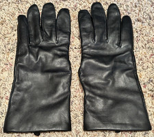 Thinsulate Black Leather Lined Winter Gloves ...
