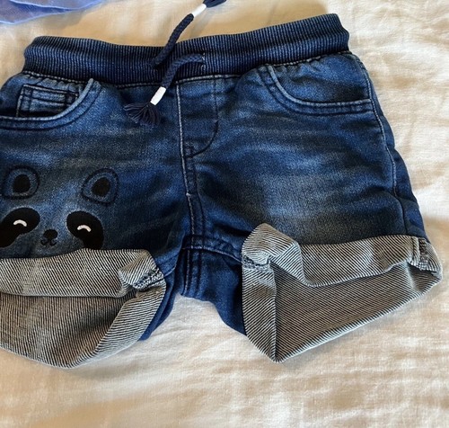 Cat & Jack Lot Girls Jean Shorts Short Sleeve Shirts Size XS 4/5 - Picture 2 of 4