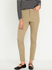 OLD NAVY New NWT Women's 16 Teakwood Tan High Rise PIXIE SKINNY Pants c13
