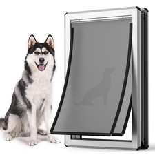 Parab House XL Aluminum Dog Door for Large Dogs, 24.4"H x 13.8"W Opening, Heavy