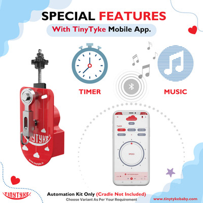TinyTyke Baby Cradle Automation Kit with Mobile App | Automatic Swing Control