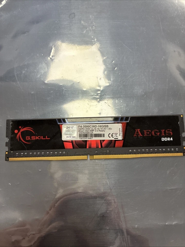 G.SKILL Aegis 8GB (1x 8GB) 288-Pin PC RAM DDR4 3000 Intel XMP 2.0 (ONE Stick) - Image 2 of 3